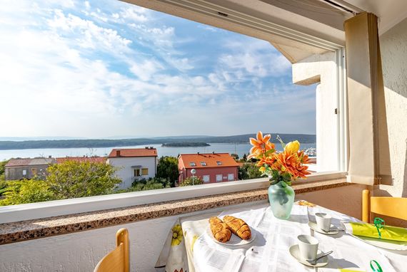 Blick vom Essbereich der Ferienwohnung Panorama 1